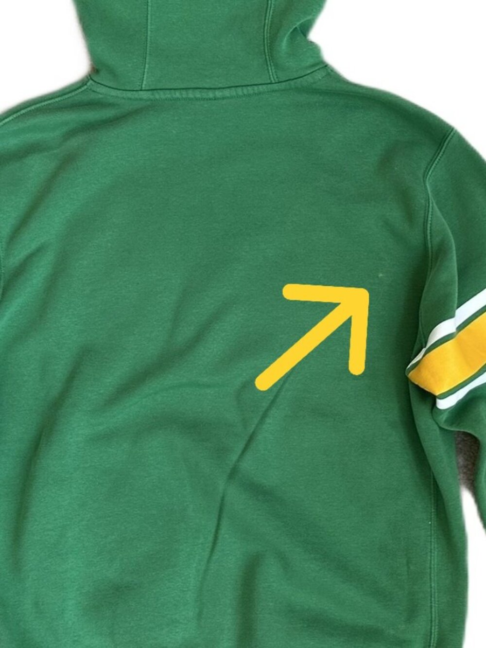 Nike Oregon Ducks Hoodie Pullover Puffy Logo Sweatshirt Green Yellow Men's Small - Picture 12 of 12